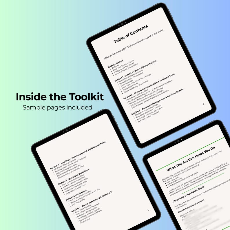 Teacher Admin Toolkit | Time-saving Templates to Reduce Mental Load ...