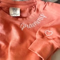 Embroidered Grandma Sweatshirt – Personalized Grandkids Names, Comfort Colors®