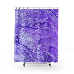 Purple Swirl Shower Curtain