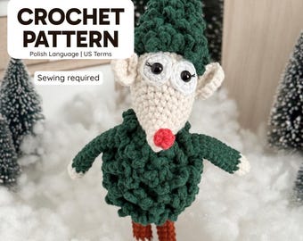 Christmas Mouse Crochet Pattern | Holiday Amigurumi (PDF Pattern)