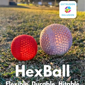 HexBall Baseball and Softball | Backyard Practice Baseball | Flexible, Durable, Hittable!