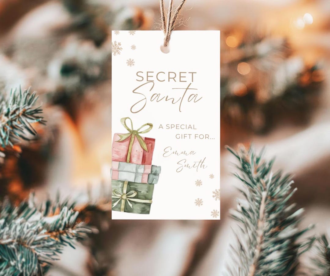 Christmas Gift Tags Printable Canva Template Editable Holiday Gift Tags ...
