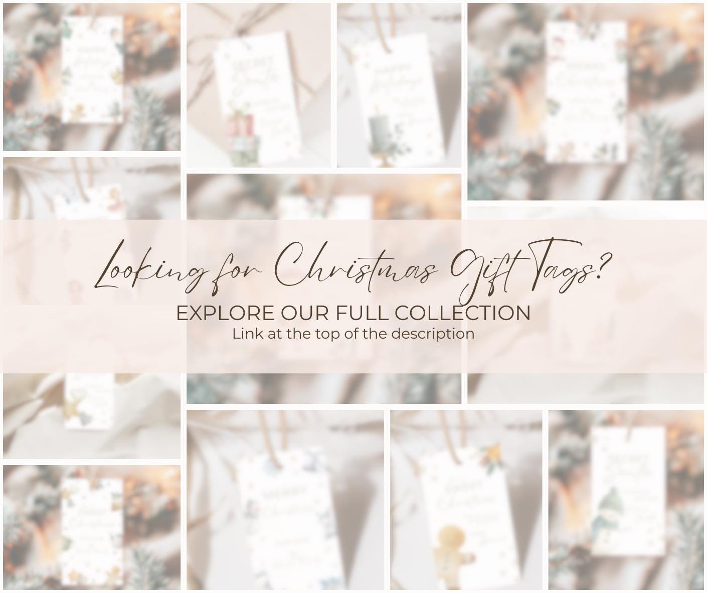 Christmas Gift Tags Printable Canva Template Editable Holiday Gift Tags ...