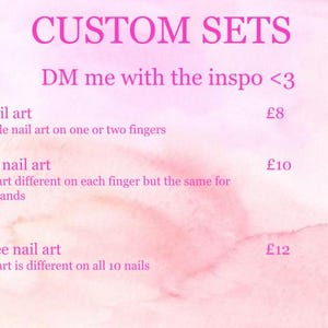 Custom press on nails/ custom nail sets