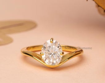 2.00ct Oval Lab Grown Diamond Engagement Ring |IGI Certified |Oval Diamond Proposal Ring for Her Anniversary Gift Ideas Wedding Ring