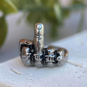 Bold Sterling Silver Middle Finger Ring – Sassy Statement Jewelry Piece