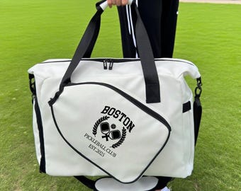 Sac de pickleball personnalisé sac de voyage monogramme personnalisé brodé sac à main de pickleball cadeau pour les joueurs de pickleball 25081203
