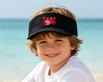 Custom Embroidered Kids Tennis Visor Personalized Baby Sun Hat Kids Birthday Party Favors LXY 2605