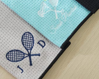 Personalized Embroidered Tennis Towel Custom Tennis Gifts for Him Tennis Player Keepsakes LXY2604