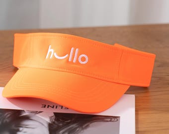 Custom Embroidered Visor With Your Text Personalized Womens Visor Beach Vacation Sun Hat  Minimalist Solid Sports Cap