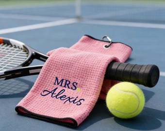 Custom Embroidered Tennis Towel – Personalized Tennis Gift For Women LXY2604