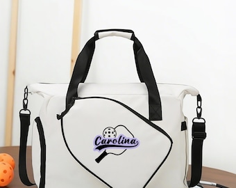 Sac de pickleball personnalisé sac de sport brodé monogramme personnalisé fourre-tout pour les amateurs de pickleball cadeau maman pickleball 251222