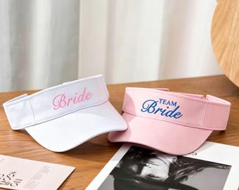 Custom Embroidered Visor Bride Visor Bachelorette Visor Team Bride Hat Personalized Bridesmaid Gift LXY2604