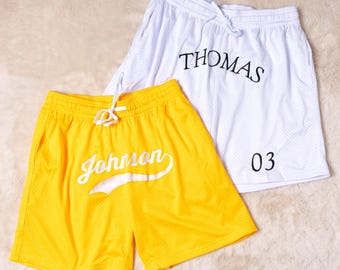 Personalized Vintage Basketball Shorts Custom Embroidered Gift for Basketball Player Bulk Team Gifts 2602281