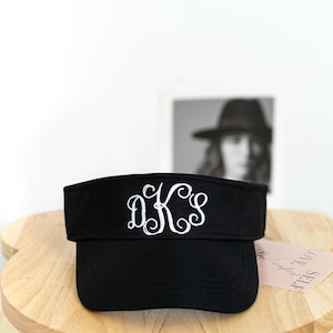 Monogrammed Visor Cap Custom Embroidered Visor With Name Personalized Womens Visor Beach Vacation Sun Hat  25081903
