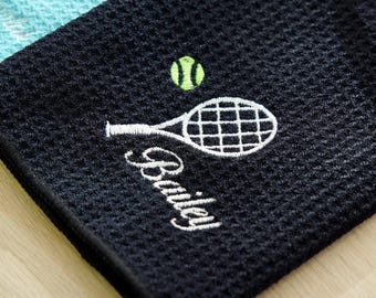 Custom Embroidered Tennis Towel – Personalized Name Gift for Tennis Players LXY2604