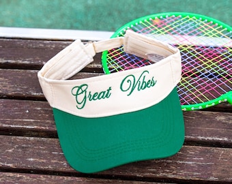 Visera bordada personalizada con texto o logotipo, regalo para softbol, pickleball o golf, visera personalizada para mujer para vacaciones en la playa, gorra deportiva personalizada LM1607