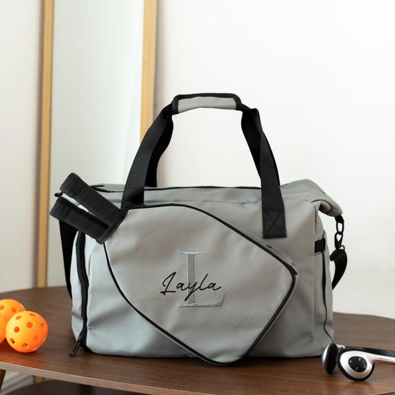 Personalized Pickleball Bag Custom Monogram Duffel Embroidered Tote Gift for Pickleball Lovers Pickleball Mom Gift 250813