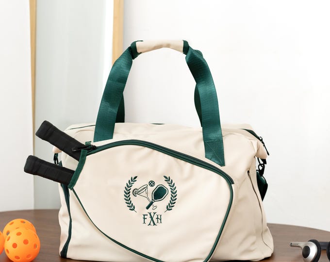 Personalized Pickleball Bag Custom Monogram Duffel Embroidered Tote Gift for Pickleball Lovers Pickleball Mom Gift 25081204