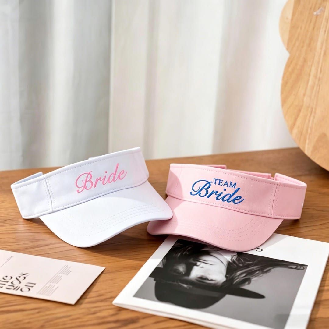 Custom Embroidered Visor Bride Visor Bachelorette Visor Team Bride Hat ...