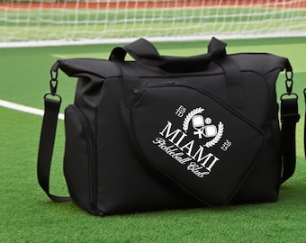 Sac de pickleball personnalisé sac de sport brodé monogramme personnalisé sac à main de pickleball cadeau pour les joueurs de pickleball le cadeau du club Bach 250819