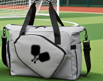 Sac de sport personnalisé pour pickleball : monogramme personnalisé, cadeau pour maman pickleball avec compartiment à chaussures