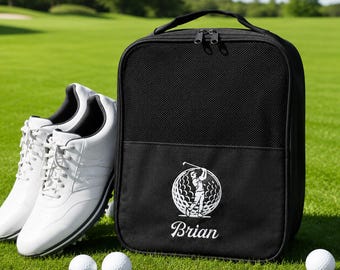 Custom Embroidered Golf Shoe Bag Monogram Golf Accessory Bag Father’s Day Golf Gift Best Man Gifts LXY1607