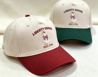 Personalized Embroidered Liberty Goose Trucker Hats American 250th Anniversary Trucker Hats Fourth of July Gift LXY1607