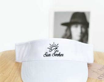 Personalisierter gestickter Visierhut Benutzerdefiniertes Campervisier Sonnensuchervisier kundenspezifisches Visier für Radfahrer Visiere mit Logo-Monogrammvisier