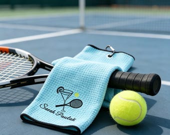 Custom Embroidered Tennis Towel – Personalized Tennis Gift For Women Gift For Coach LXY2604