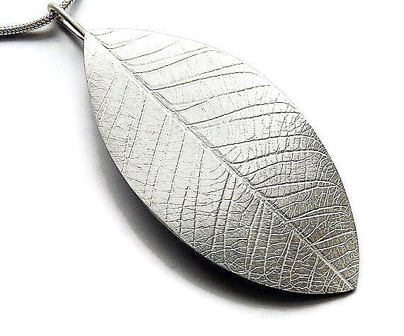 Sterling Silver Large Leaf Necklace Pendant - Big Leaf Pendant Necklaces Sterling Silver Large Leaf Necklace Pendant - Big Leaf Pendant Necklaces