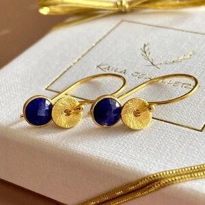 Peridot And 24k Gold Vermeil Dangle Earrings. August Birthstone Earrings. Gold and Peridot Earrings. Birthday Gift. Wedding jewellery. Sapphire