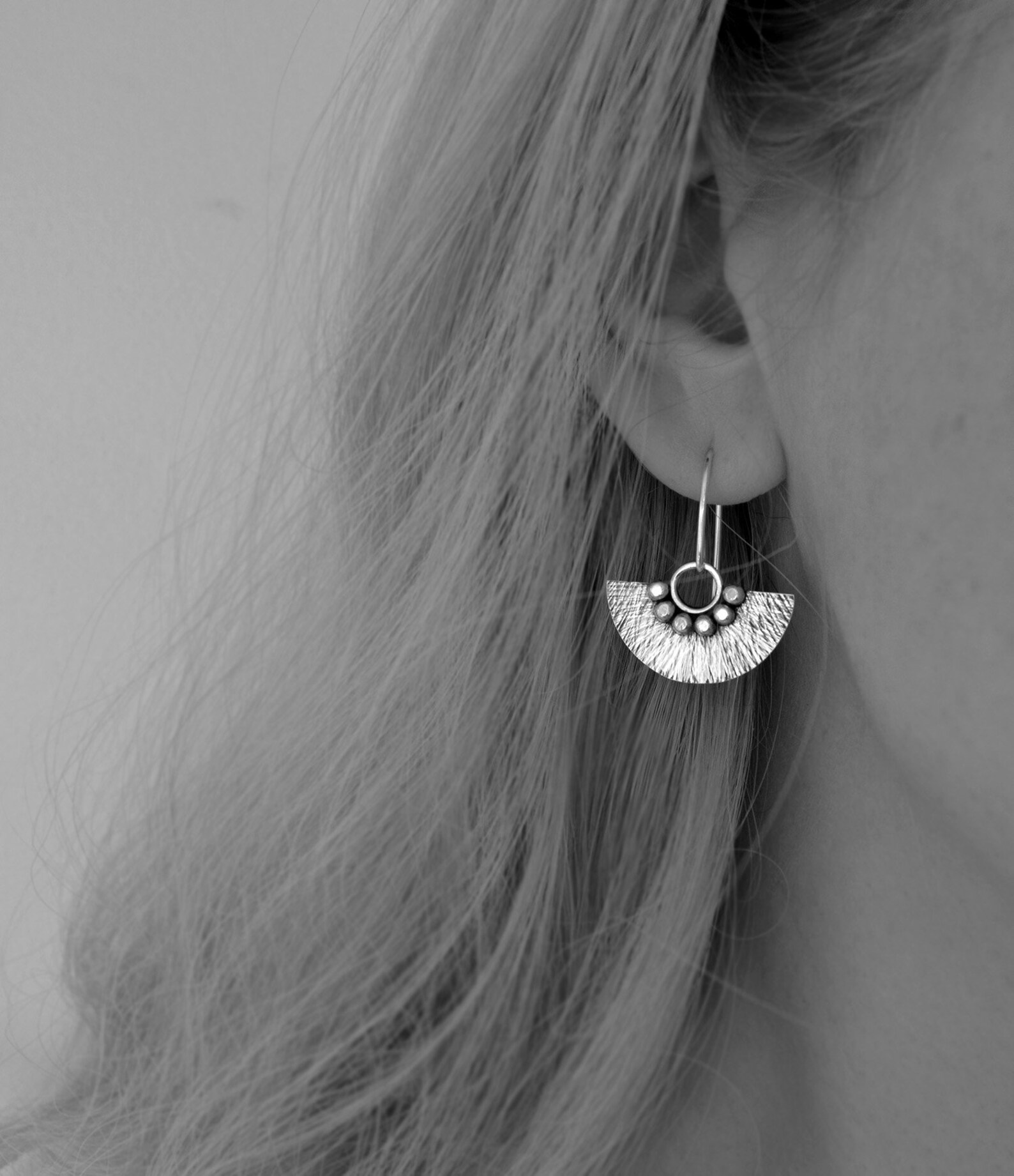 Sterling Silver Dangle Fan Earrings. Gift for Her. MADE TO Etsy UK