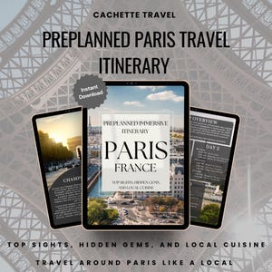3 Days in Paris Itinerary | Paris Travel Guide with Must-See Attractions & Local Tips | Interactive Digital PDF