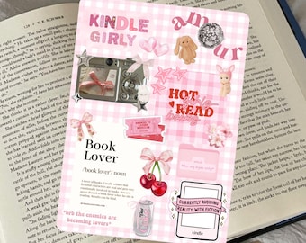 Pink Girly Gingham Kindle Insert | reading accessories | bookish gift | book lover gift | cozy kindle