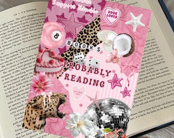 Inserto Kindle rosa con stampa leopardata e tema libri / accessori per la lettura / regalo per amanti dei libri / regalo per lettori / Kindle accogliente