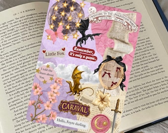 Romantasy roze leesgrage Kindle-inzetstuk | leesaccessoires | boekencadeau | cadeau voor boekenliefhebber | gezellige aansteker