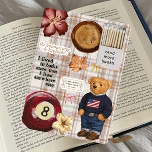 Inserto Kindle con diseño de oso pardo lector / accesorios de lectura / regalo para amantes de los libros / regalo para lectores / Kindle acogedor