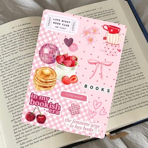 Rosa estetisk kokett flickaktigt boklig Kindle-insats | lästillbehör | boklig present | bokälskarepresent | mysig Kindle