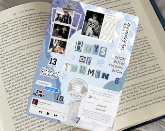 Blue Scrapbook Boys of Tommen Kindle Insert | reading accessories | bookish gift | book lover gift | cozy kindle