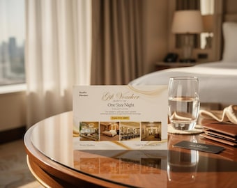 Plantilla editable de vale de regalo de hotel (descarga digital)