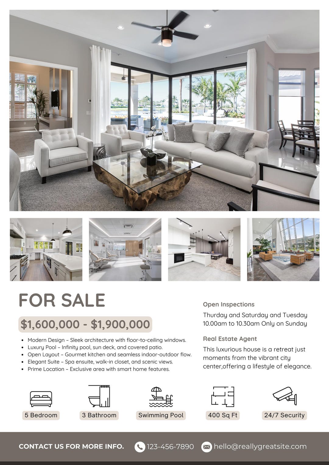 Real Estate Flyer Template | Canva Printable | Digital Download - Etsy