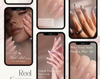 Kit de marca para técnicos de uñas: Plantillas profesionales de Canva para el crecimiento de negocios de belleza (Descarga digital)