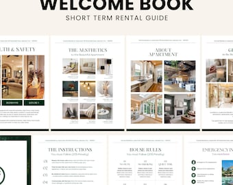 Plantilla de libro de bienvenida de Airbnb / Guía para huéspedes de alquileres vacacionales (descarga digital)