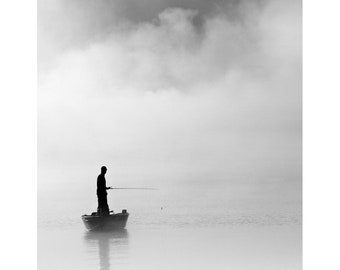 Black and white photography, fishing photography, fisherman, Father's day, nautical photography, fishing art