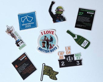 Silverstone Stickers | Silverstone 2025 Sticker Pack | Funny F1 Stickers | F1 Merch |