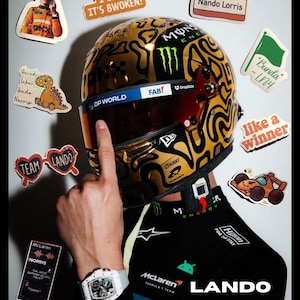 LN4 Stickers | Lando Norris Sticker Pack | Funny F1 Stickers | McLaren Merch |