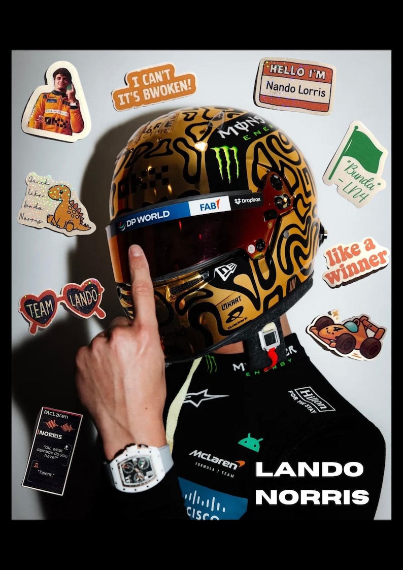 LN4 Stickers | Lando Norris Sticker Pack | Funny F1 Stickers | Mclaren ...