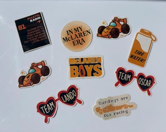 McLaren Stickers | McLaren Team Sticker Pack | Funny F1 Stickers | McLaren Merch |