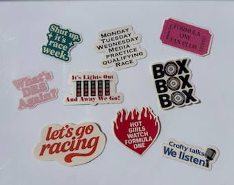 F1 for the Fans Stickers | Fan Sticker Pack | Funny F1 Stickers |